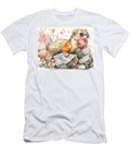Cute Animal Art Heart Holding Animal a Playful Long Tailed Weasel Darting Through Rocks Holdi Waterc Elmer Powers T-Shirt