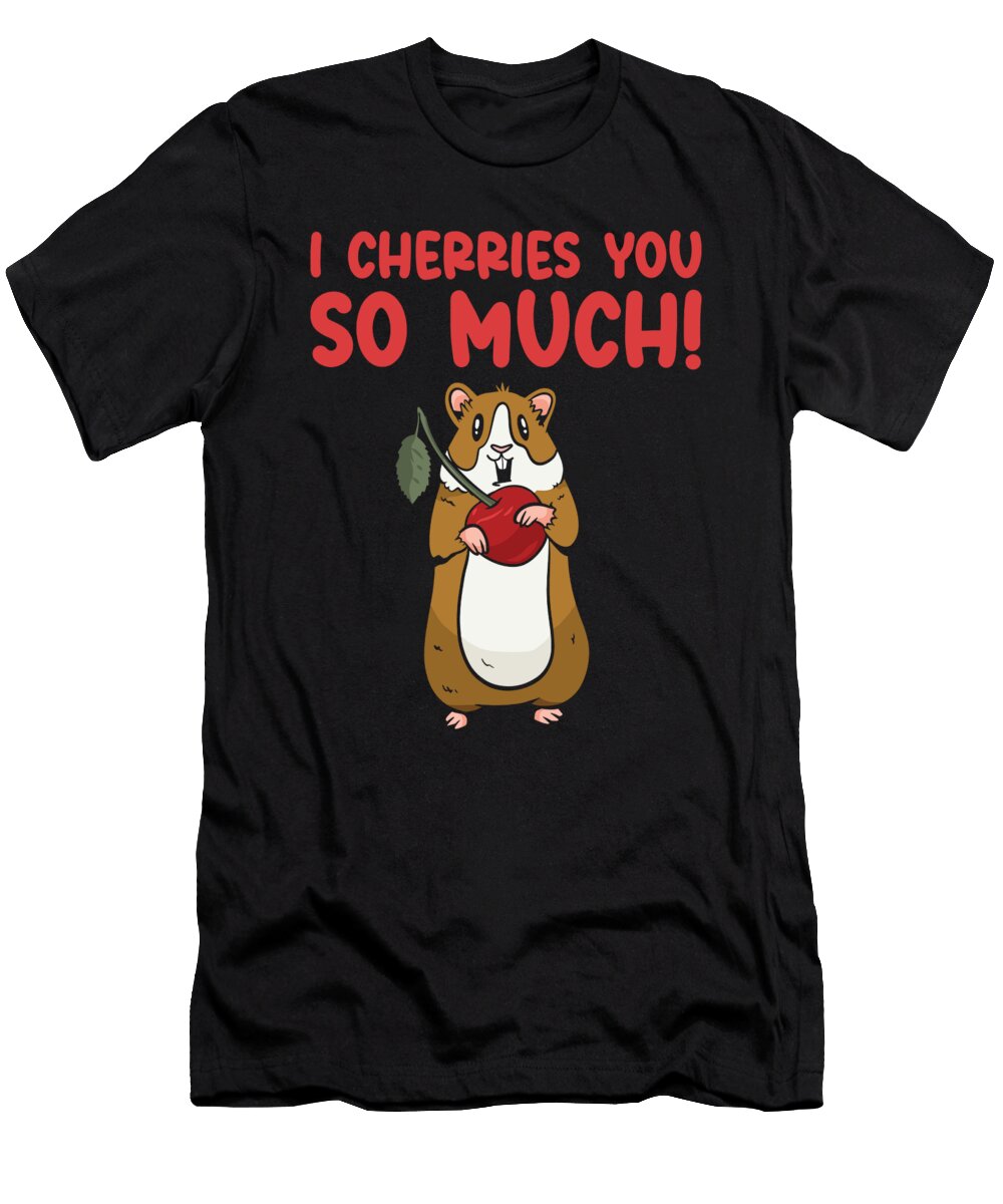 Cute Animal Hamster Cherry Pet Food Pet Hamster Lover Toms Store T-Shirt
