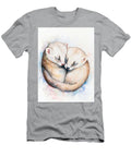 Cute Animal Portraits Two Baby Ferrets Snuggling in a Corner with Tan and White Fur Adorable Animal Henry George T-Shirt