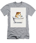 Cute Baby Hamster in Bathub Watercolor Minimalist Jeff Brassard T-Shirt