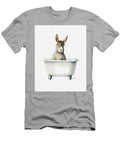 Cute Baby Miniature Donkey in Bathub Watercolor Minimalist Jeff Brassard T-Shirt
