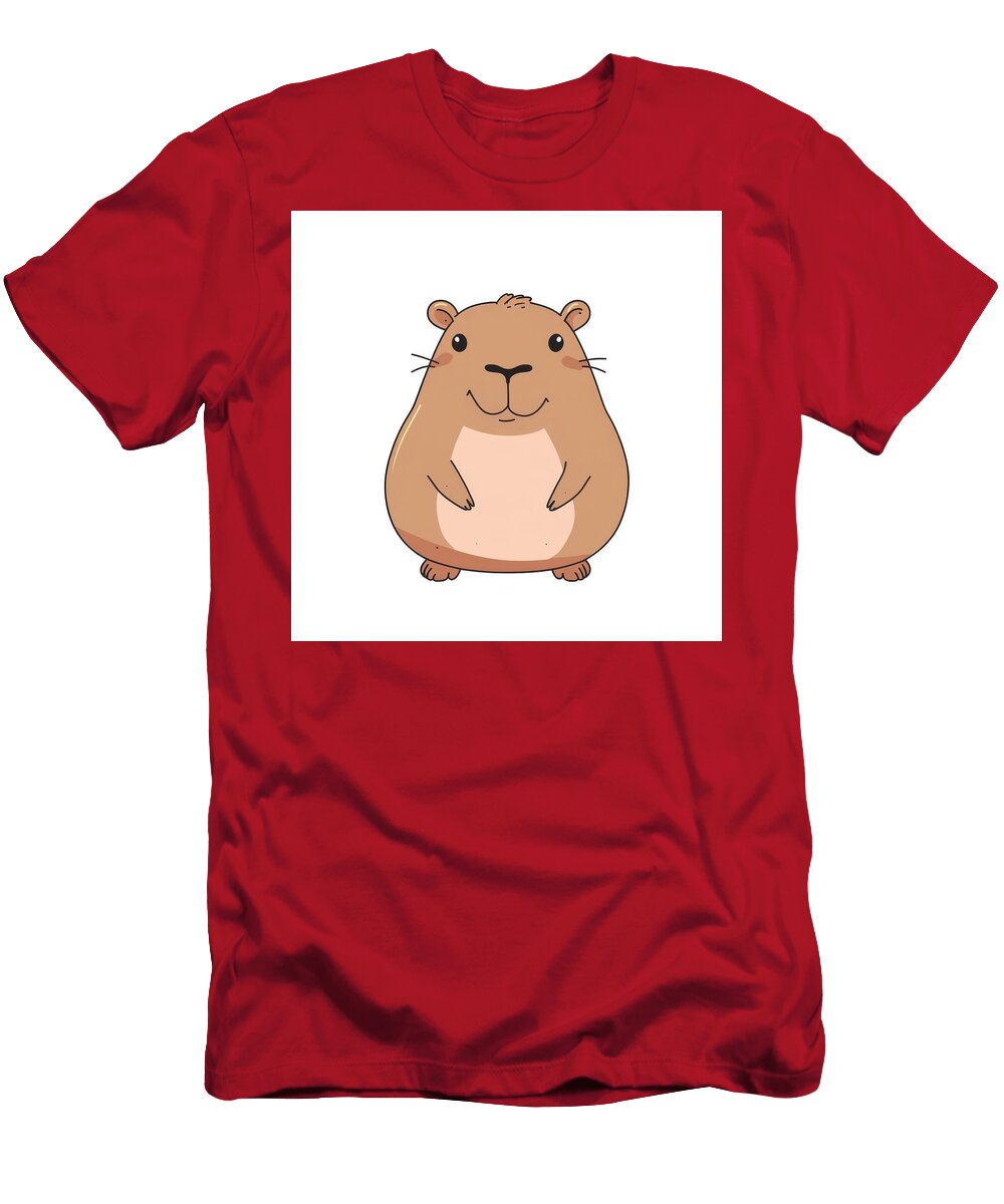 Cute Cartoon Hamster Smiling Isabele Renta T-Shirt