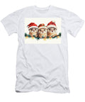 Cute Christmas Animals in Festive Hats Grover Mcclure T-Shirt