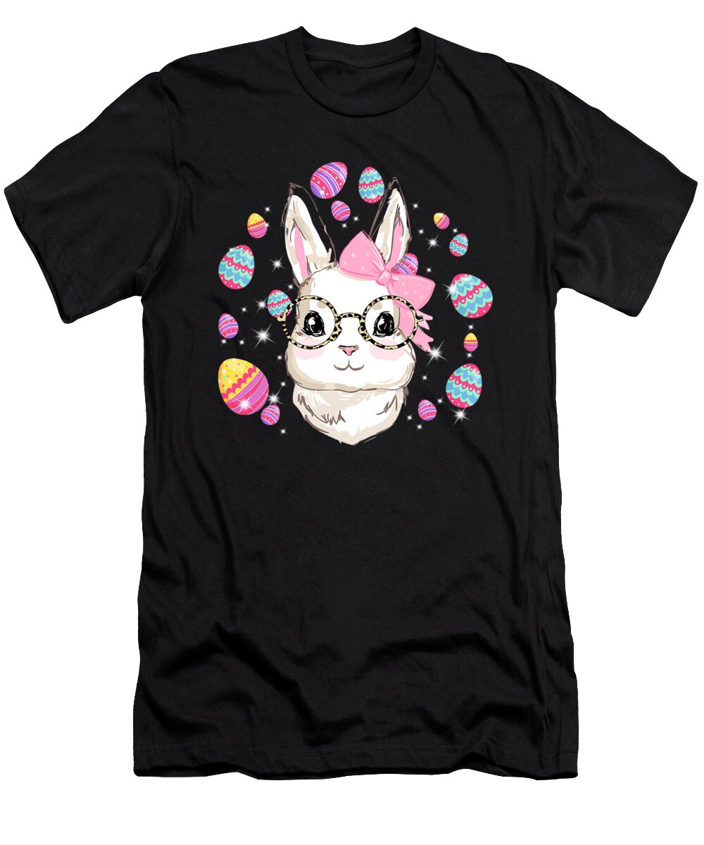 Cute Easter Bunny with Cheetah Glasses for the Mom or Girl Dhbubble T-Shirt