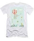 Cute Elephant Floating in the Sky Whimsical Art for Kids Matthias Hauser T-Shirt