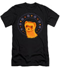 Cute Ferret Portrait with Flowers and Stars Boriana Giormova T-Shirt