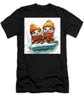 Cute Ferrets Sledding in the Snow Winter Fun and Friends Rhys Jacobson T-Shirt