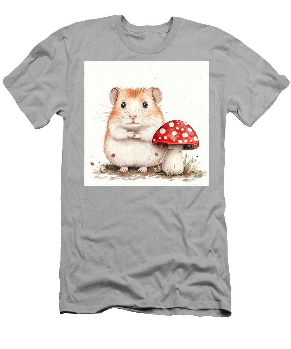 Cute Hamster Beside a Red Mushroom Champa Kelly T-Shirt