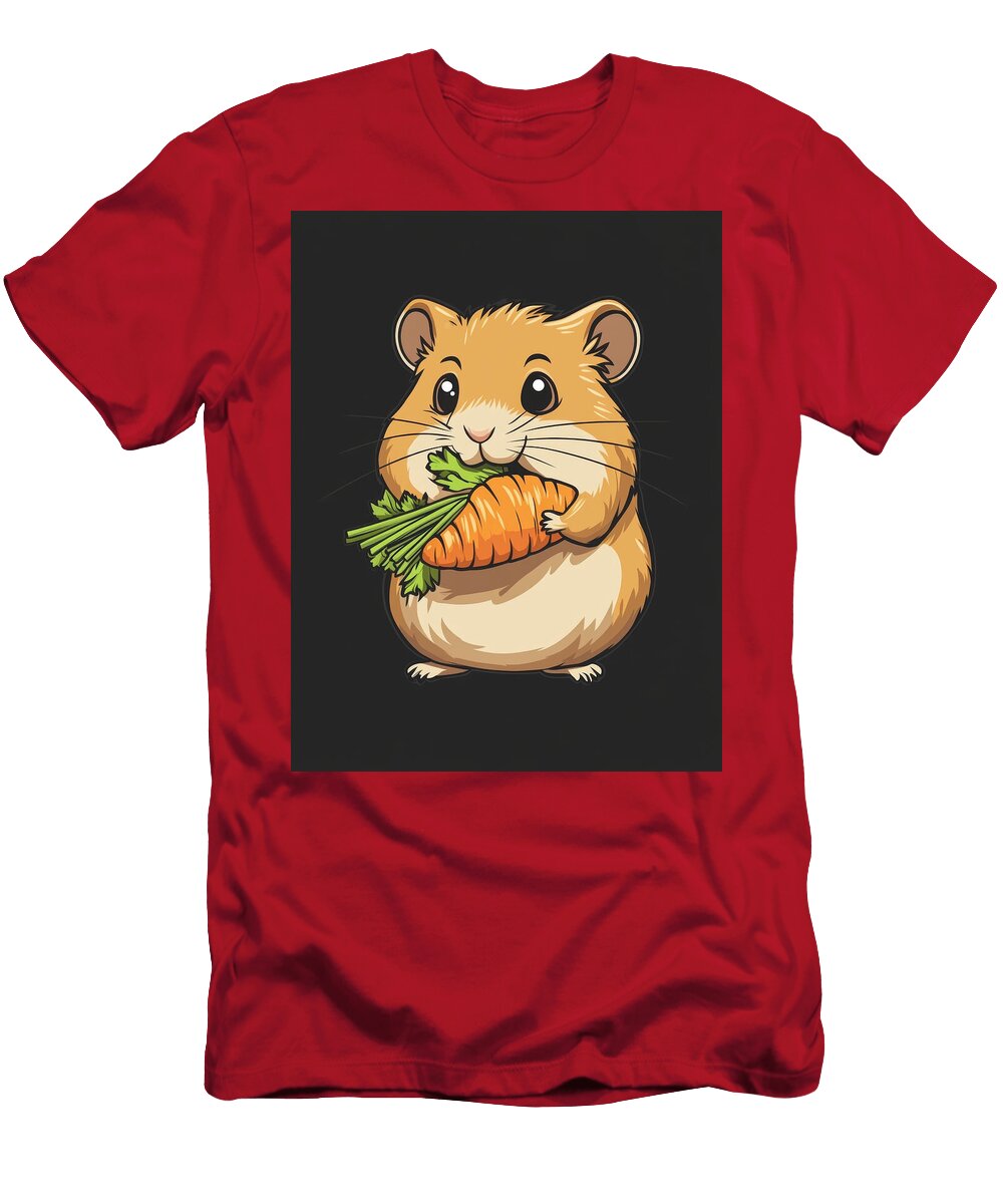 Cute Hamster Enjoys a Carrot Wakid William T-Shirt
