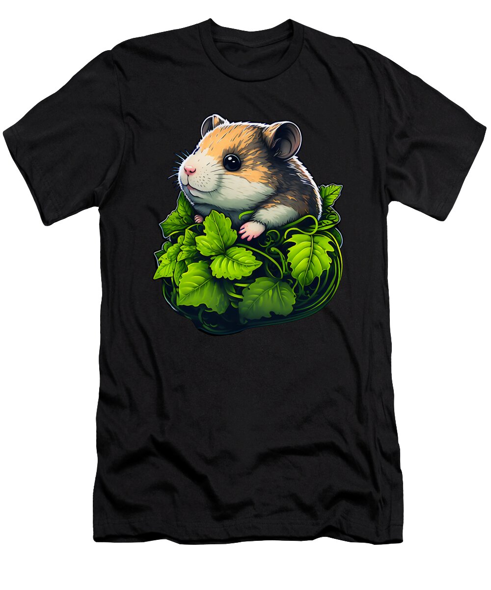 Cute Hamster Forest Meadow Leaves Funny Animal Pet Lover Dhbubble T-Shirt