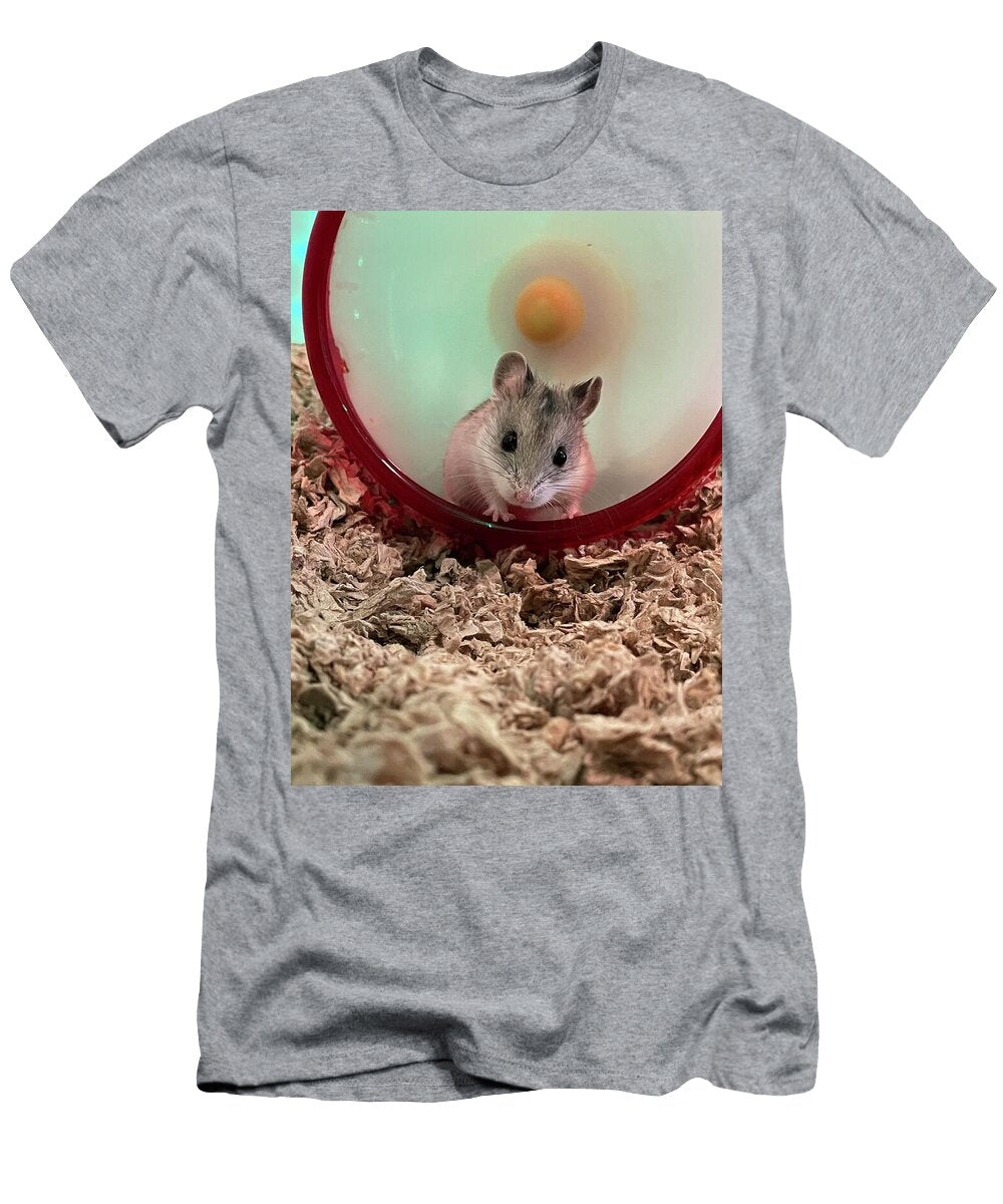 Cute Hamster in Exercise Wheel Brittany Short T-Shirt