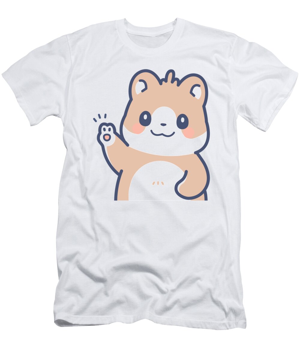 Cute Hamster Makes a Victory Gesture Vintage Patel Dominic T-Shirt