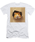 Cute Hamster Peeking Through Hole in Cardboard Box Kristy San T-Shirt