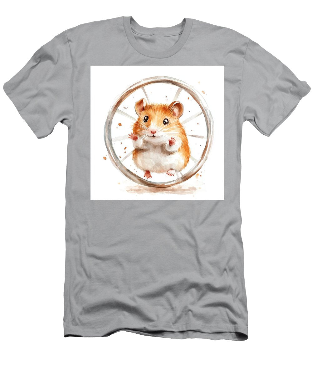 Cute Hamster Running in a Wheel Sukanta Khatiwada T-Shirt
