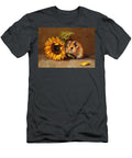 Cute Hamster with Sunflower Pet Portrait Painting Ava Boone T-Shirt