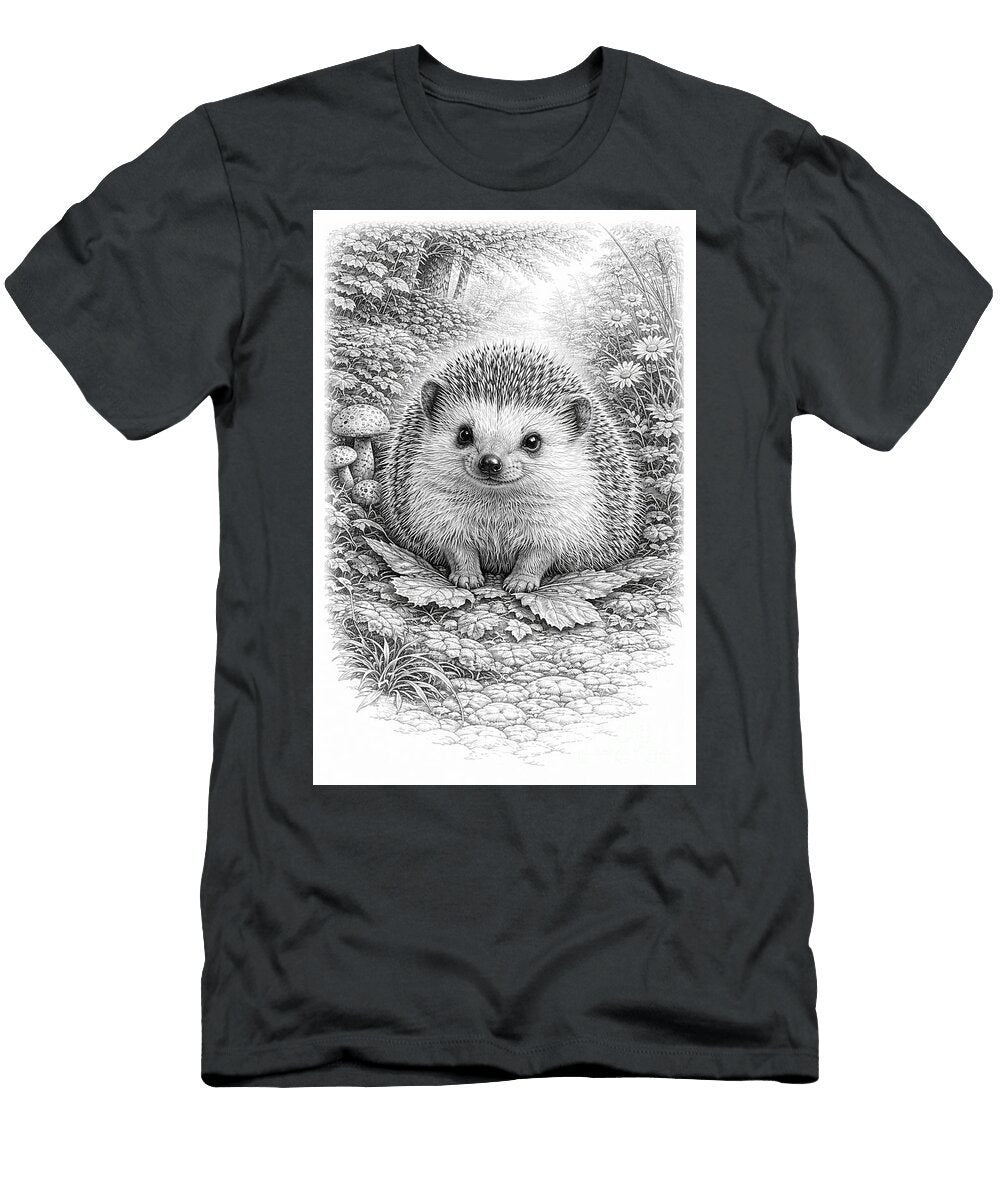 Cute Hedgehog in Forest Setting Sun D Studio T-Shirt