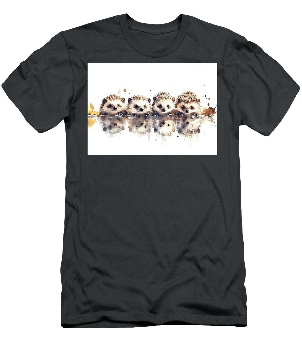 Cute Little Animals Four Cozy Hedgehogs Adorable Baby Hedgehogs Giunia Sigworth T-Shirt