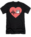 Cute Love Heartbeat Chinchilla Pet Chinchilla Laniger Noirty Designs T-Shirt