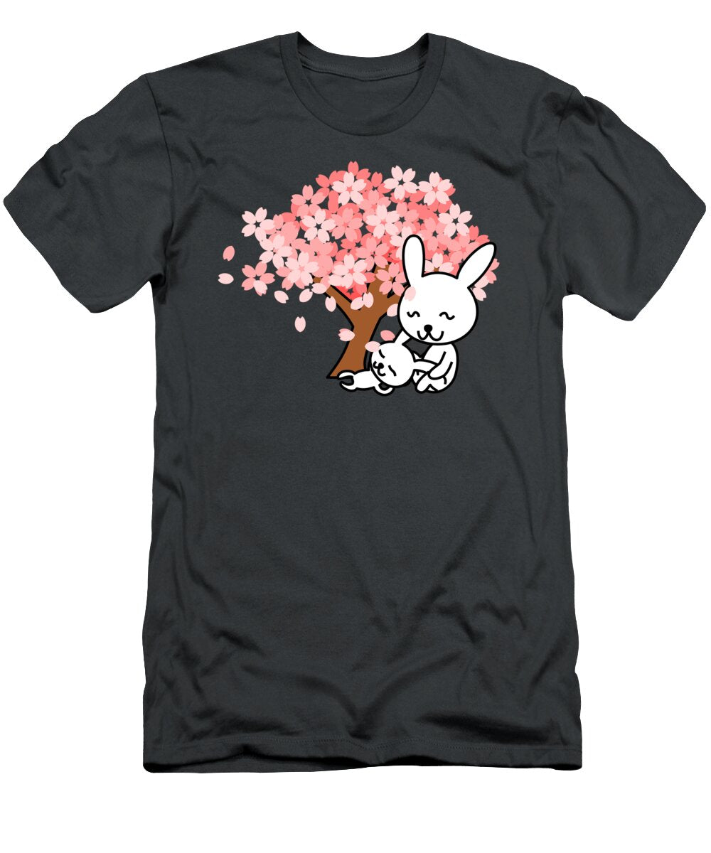 Cute Rabbits Mom Girl Daughter Gift Pink Funny Gift Ideas T-Shirt