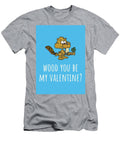 Cute Romantic Card Valentines Day Gift Beaver Valentine Card Wood You Be My Valentine Joey Lott T-Shirt
