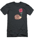 Cute Vintage Hedgehog Flower Art Hollis Amelia T-Shirt