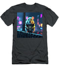 Cyber Hamster in a Futuristic Cityscape Szymon Dynia T-Shirt