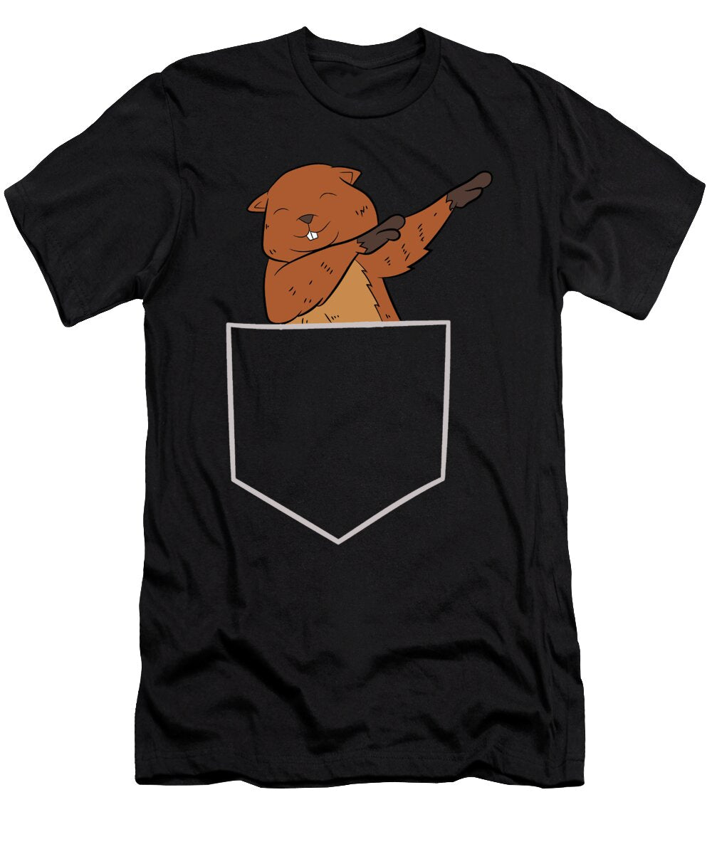Dabbing Beaver Fake Pocket Beaver Eq Designs T-Shirt