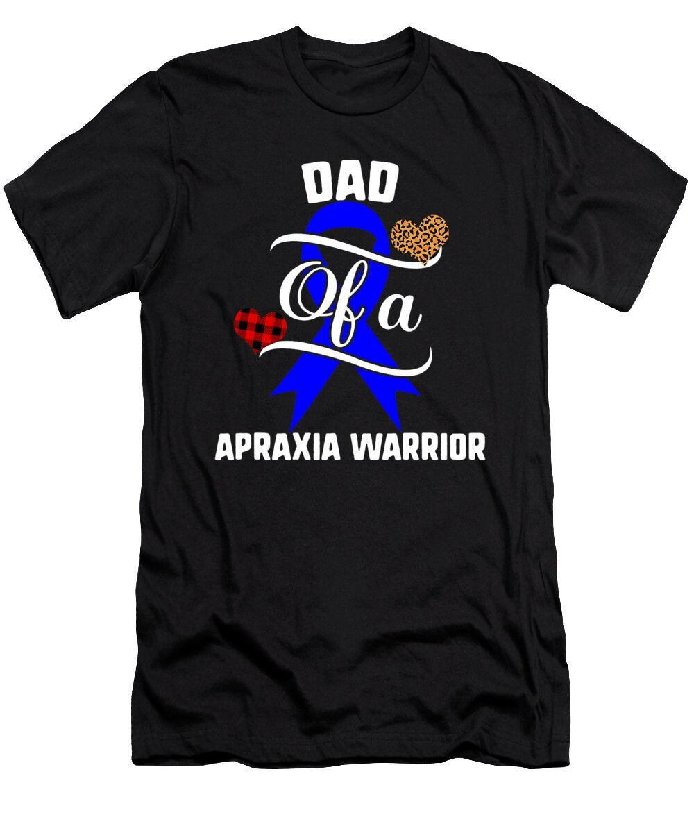 Dad Apraxia Awareness Leopard Buffalo Plaid Family Gift Dhbubble T-Shirt