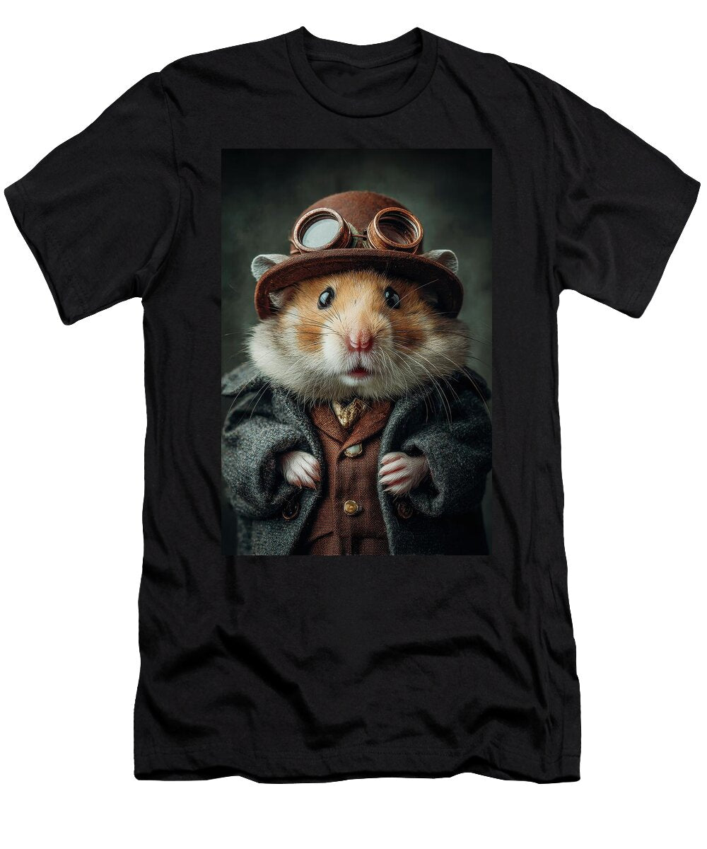 Dapper Hamster in Steampunk Attire Matthias Hauser T-Shirt