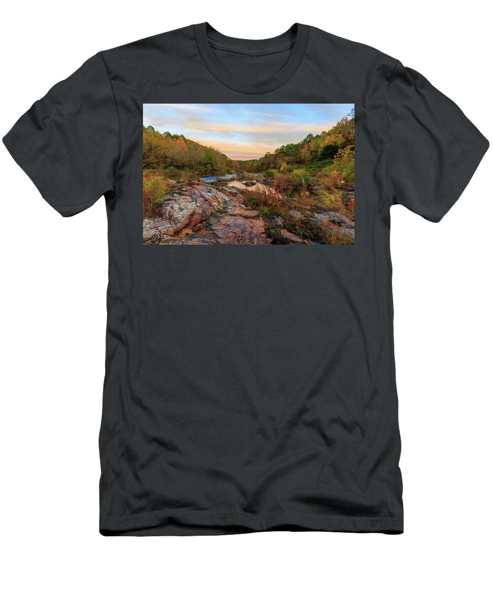 Days End At Beavers Bend Fall Color Near Broken Bow Lake Oklahoma Southern Plains Photography T-Shirt