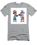 Democrat Donkey Boxer and Republican Elephant Mascot Cartoon Aloysius Patrimonio T-Shirt