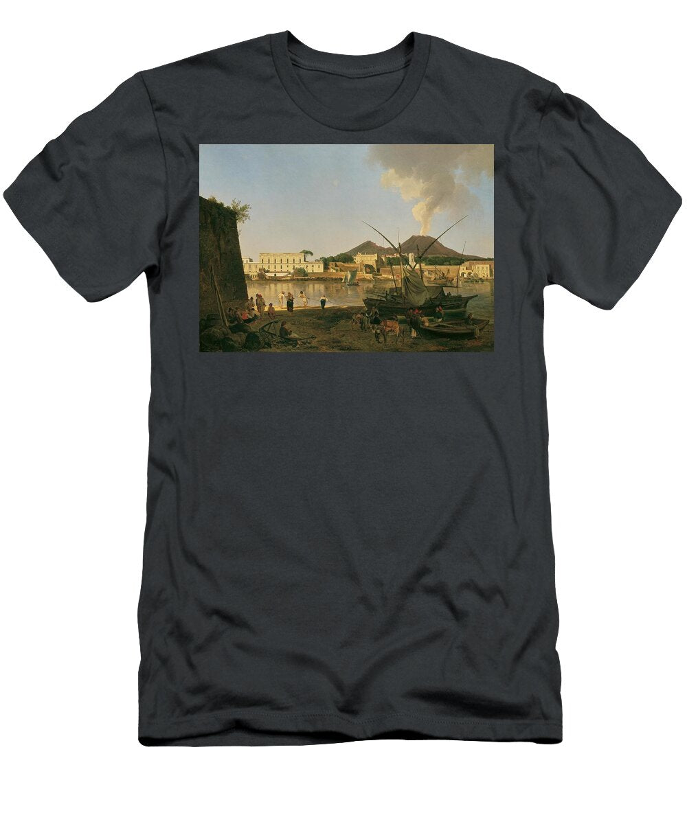 Der Hafen Granatella Bei Portici Mit Dem Vesuv Im Hintergrund Joseph Rebell Austrian T-Shirt
