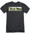 Domestic Animals Horse Breeds and a Donkey Lithograph From 19th Century Illustration American School T-Shirt