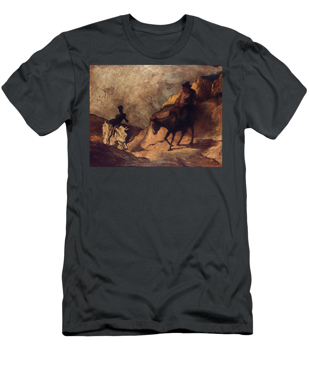 Don Quixote and Sancho Panza Honore Daumier T-Shirt