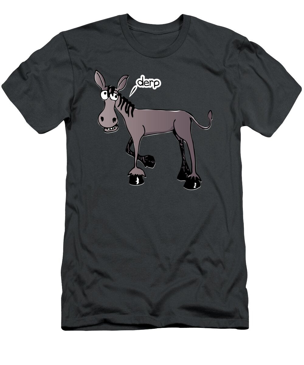 Donkey Derpy Cartoon Mule Derp Funny Daft Stupid Ass Funny Gift Ideas T-Shirt
