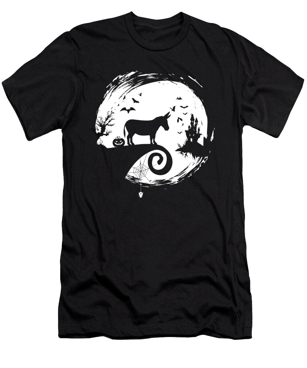 Donkey Halloween Costume Moon Silhouette Creepy Wowshirt T-Shirt