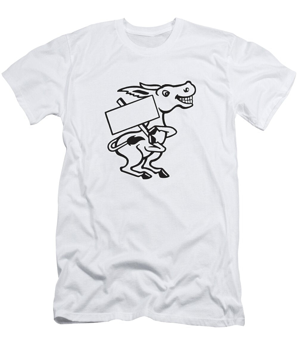 Donkey Holding Blank Sign Csa Images T-Shirt