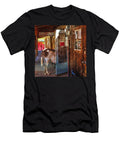 Donkey in a Shop Door Miroslav Liska T-Shirt