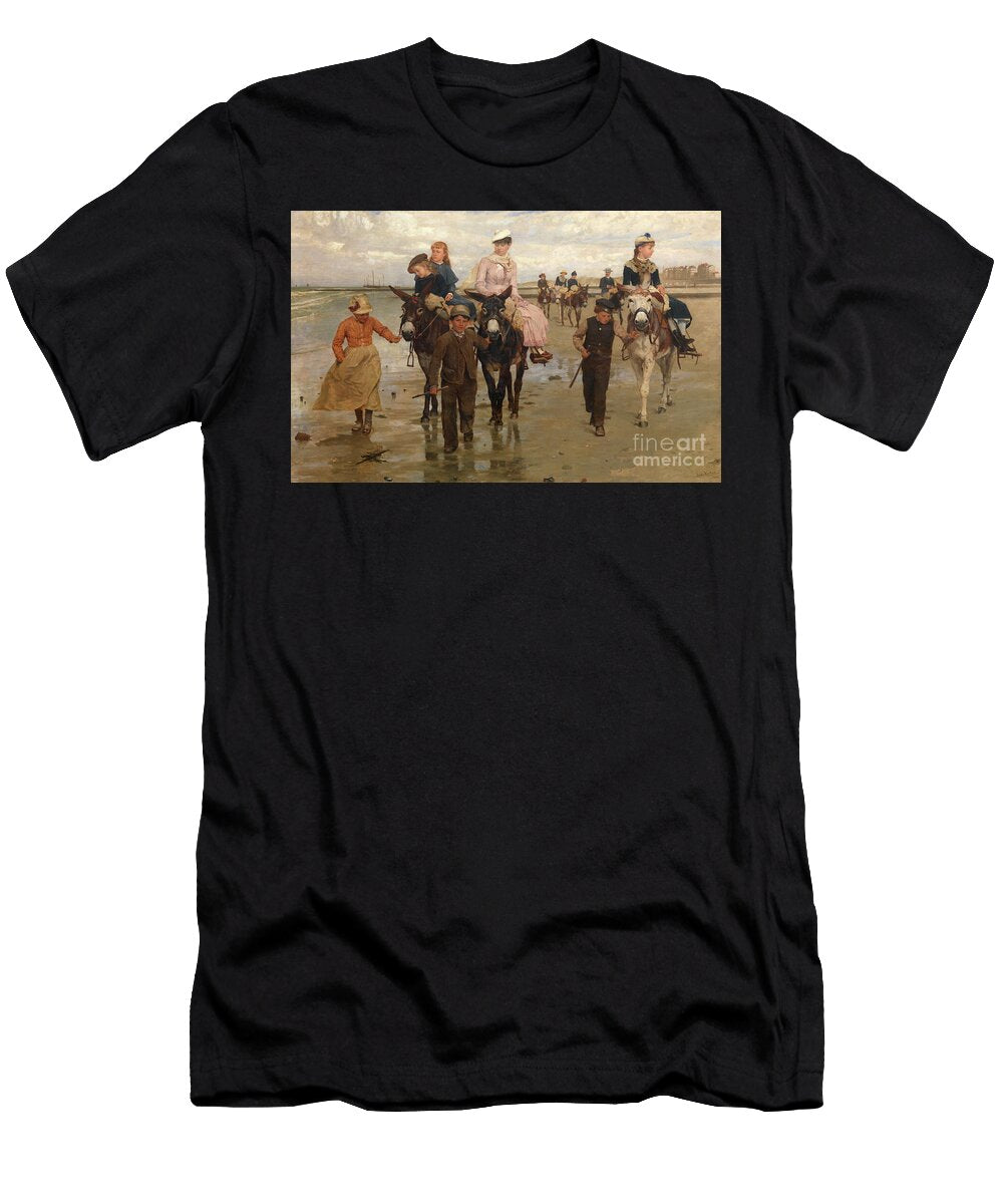 Donkey Ride At Heist 1884 Jan Frans Verhas T-Shirt