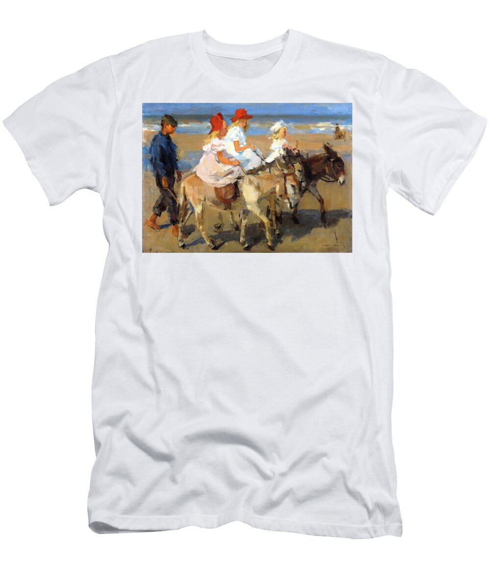 Donkey Rides on the Beach 1890 Digital Remastered Isaac Israels T-Shirt