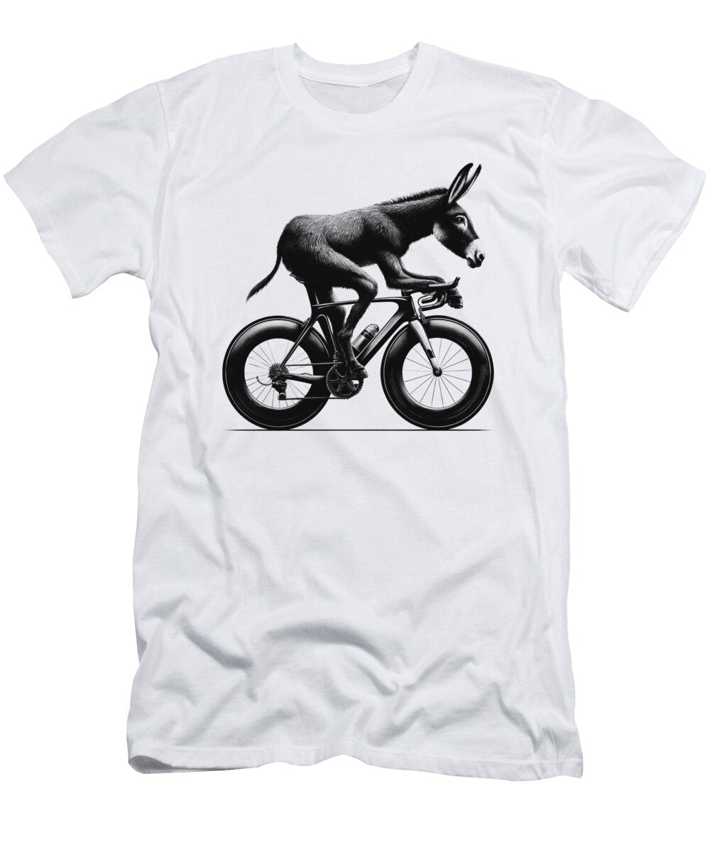 Donkey Riding Bike Biker Bicycle Lover Biking Job T-Shirt