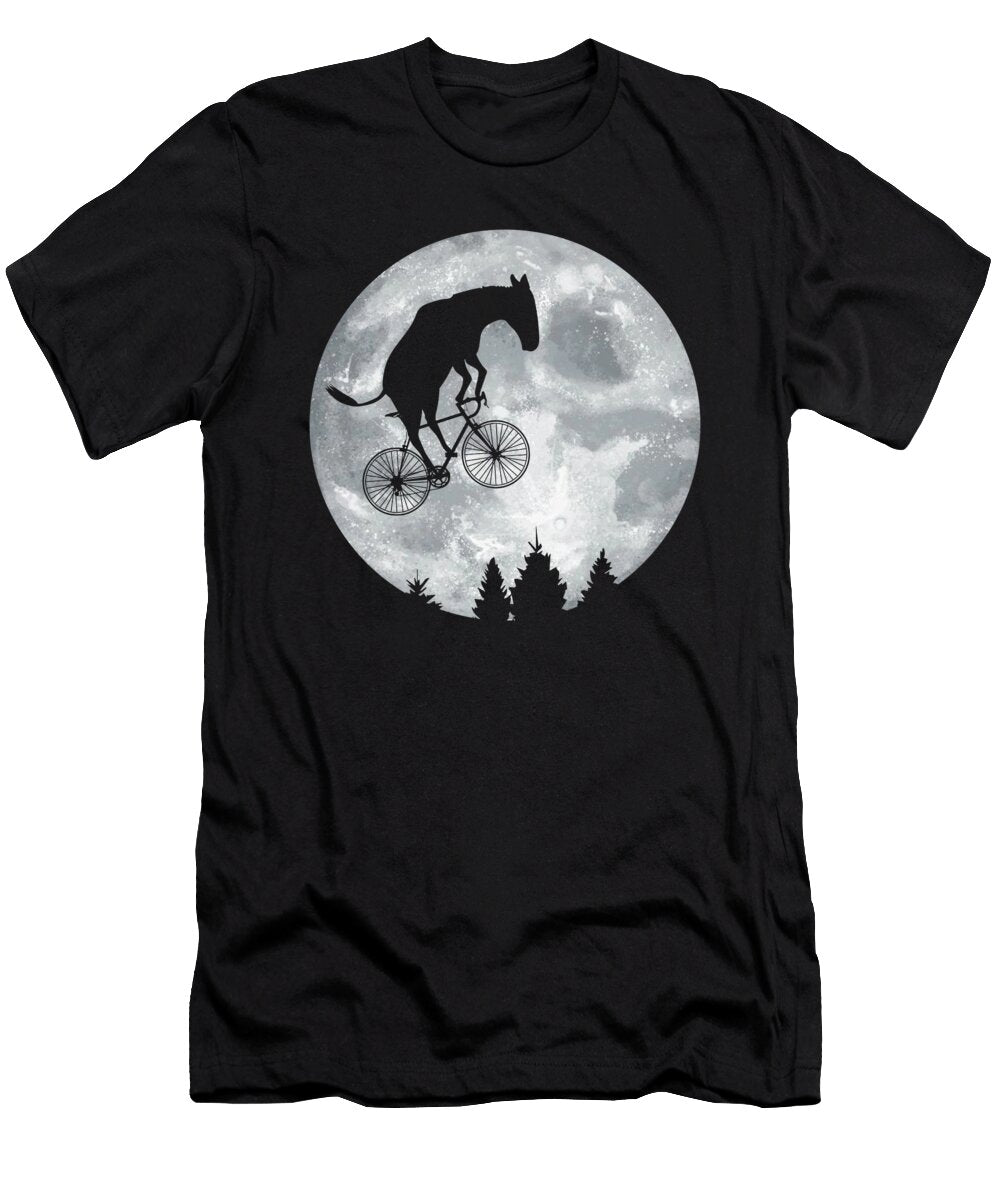 Donkey Riding Moon Bike Halloween Lunar Cycling Wowshirt T-Shirt