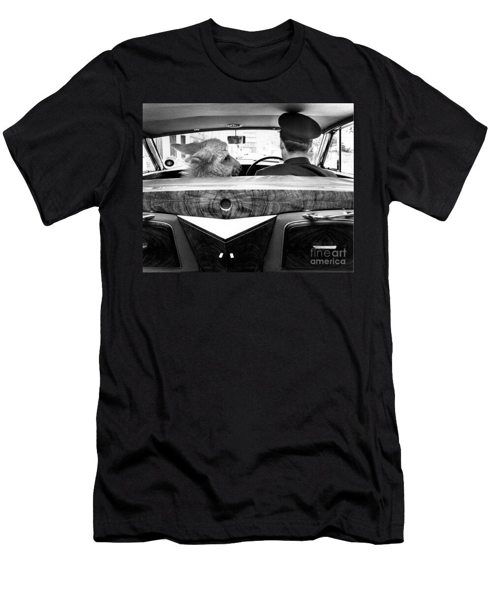 Donkey with Man in Car England Great Britain 1976 Photo Unknown T-Shirt