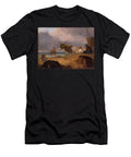 Donkeys and Figures on a Beach Julius Caesar Ibbetson T-Shirt