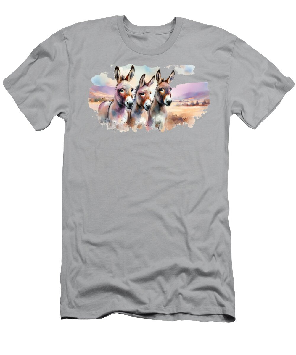 Donkeys Awash and Splattered David Dehner T-Shirt