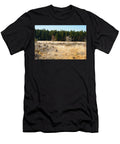 Dried Golden Grass in Front of a Green Forest Johan Ferret T-Shirt