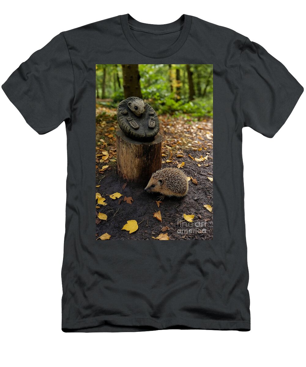 Dunham Woods Woodland Sculpture Hedgehog Abbie Shores T-Shirt