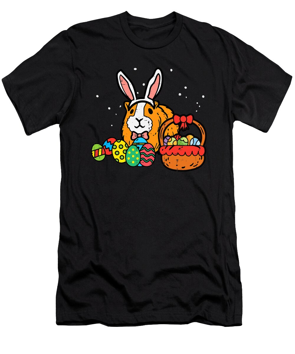 Easter Guinea Pig Bunny Eggs Basket Cute Hamster Women Kids Dhbubble T-Shirt