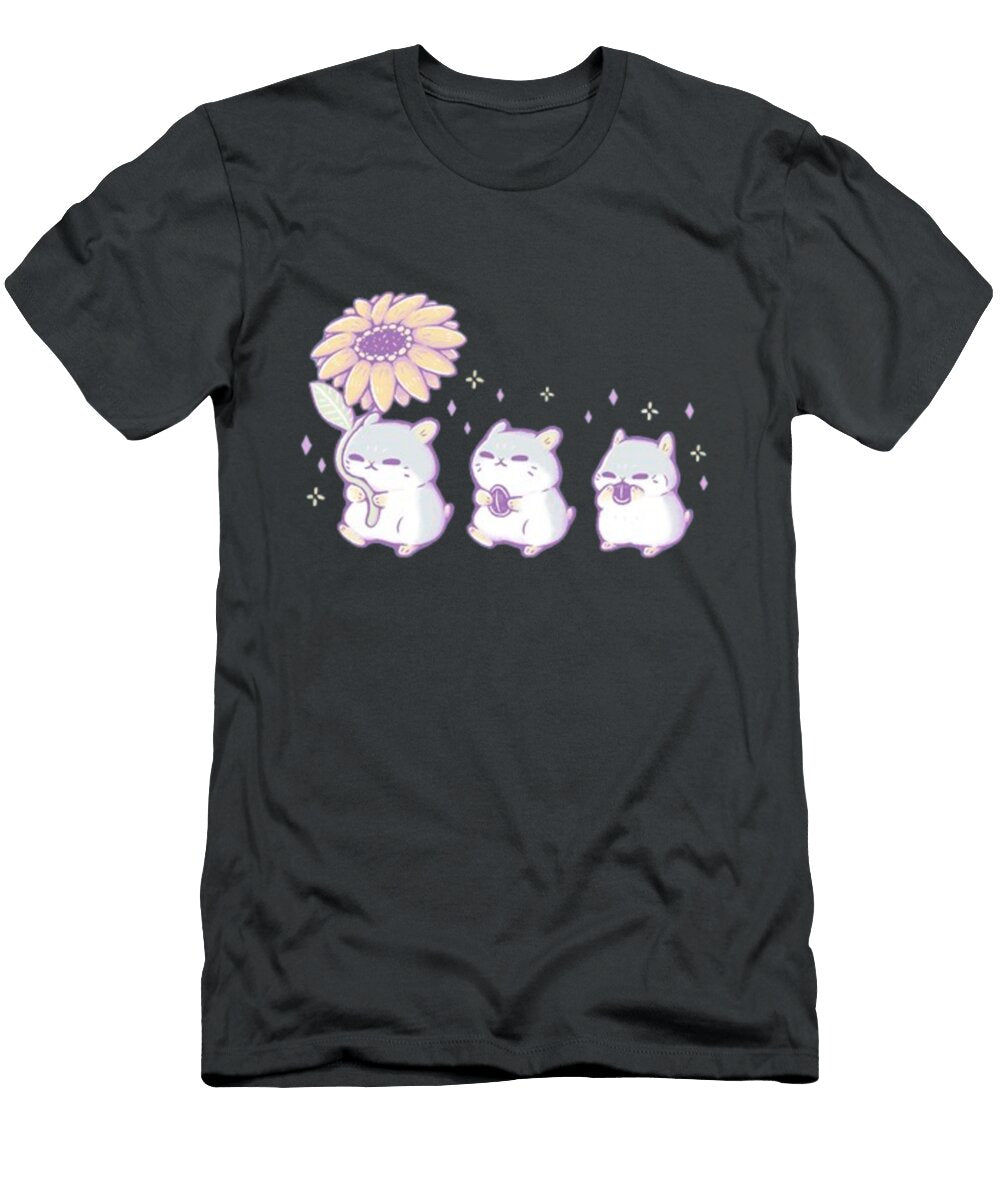 Editable Cute Hamsters Whit Sunflower Sindy Anatasya T-Shirt
