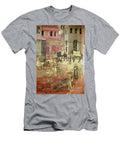 Effects of Good Government in City Detail From Allegory and Effects of Good and Bad Government on Town and Country Donkeys Carrying Goods Textile Weavers a Shepherd and His Herd 1337 9 Ambrogio Lorenzetti T-Shirt
